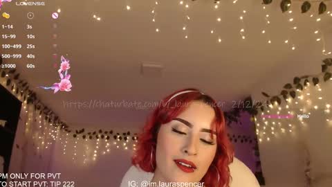 Snapshot of _lauraspencer_ chatting on December 3, 2:03 am Laura online show from December 3, 2:03 am