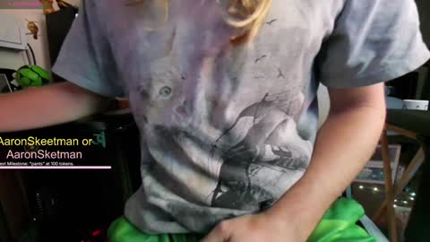 Snapshot of aaronskeetman chatting on December 24, 12:22 pm Aaron Skeetman online show from December 24, 12:22 pm