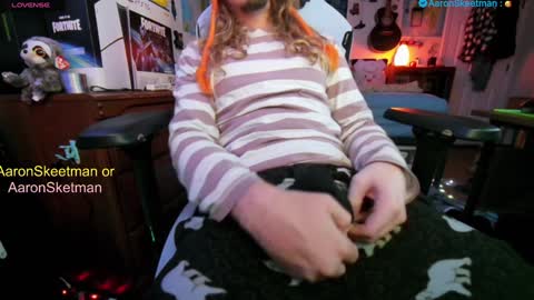 Snapshot of aaronskeetman chatting on January 12, 1:16 pm Aaron Skeetman online show from January 12, 1:16 pm