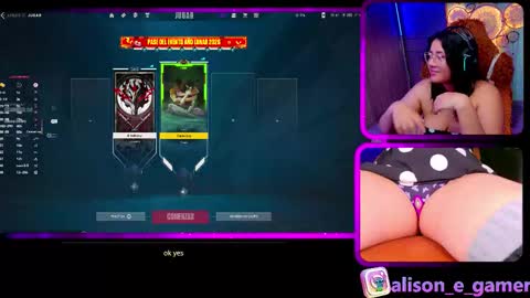 Snapshot of alison_gamer chatting on February 21, 4:08 pm Alison online show from February 21, 4:08 pm