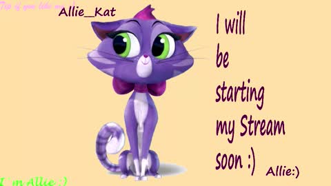 Snapshot of allie__kat chatting on February 15, 2:25 pm Allie online show from February 15, 2:25 pm