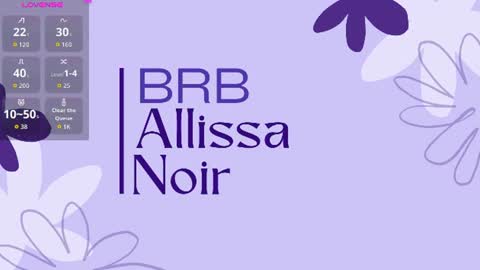 Allissa  online show from June 17, 2:47 am