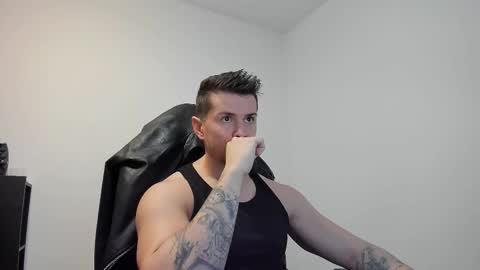 Snapshot of alphagodleatherking92 chatting on October 7, 6:43 am LeatherMaster online show from October 7, 6:43 am