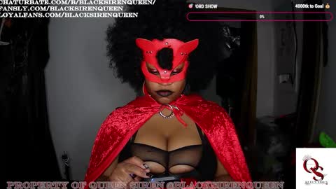 Snapshot of blacksirenqueen chatting on October 30, 7:21 am Queen Siren online show from October 30, 7:21 am