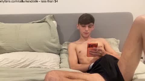 Snapshot of callumandcole chatting on July 19, 11:08 pm ColeCallum online show from July 19, 11:08 pm