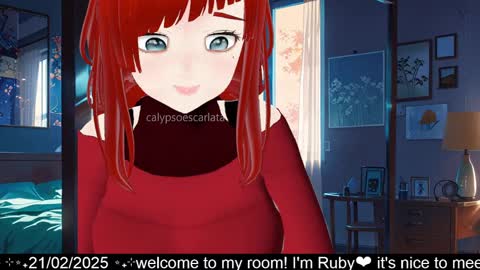 Snapshot of calypsoescarlata chatting on February 21, 3:21 pm calypsoescarlata online show from February 21, 3:21 pm