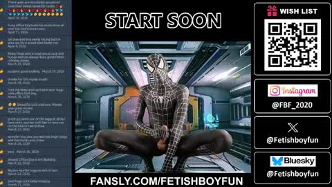 Snapshot of fetishboyfun chatting on April 25, 2:25 pm FetishBoyFun online show from April 25, 2:25 pm