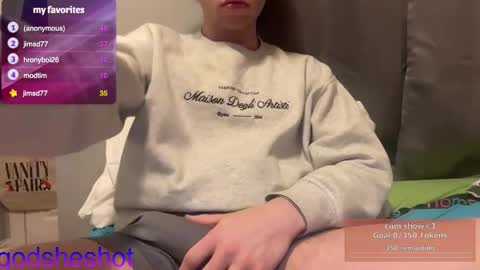 Snapshot of godsheshot chatting on January 11, 5:45 am godsheshot online show from January 11, 5:45 am