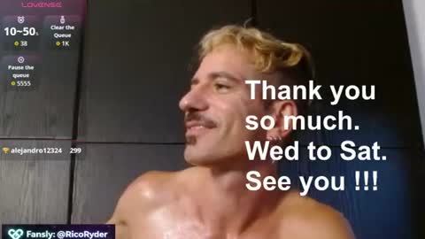 Snapshot of iricoryder chatting on July 10, 5:26 pm Rico Ryder online show from July 10, 5:26 pm