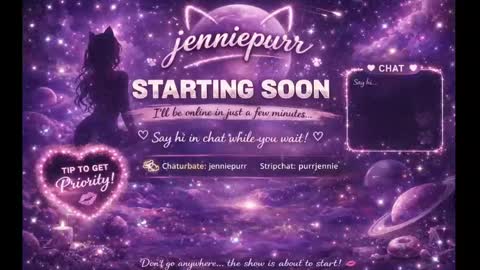 Snapshot of jenniepurr chatting on April 3, 8:12 am Jennie online show from April 3, 8:12 am