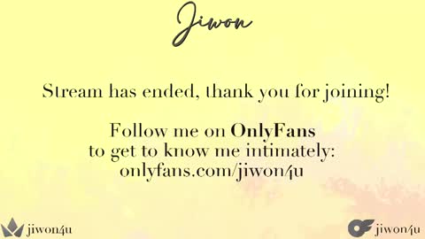 Jiwon online show from February 14, 4:15 am