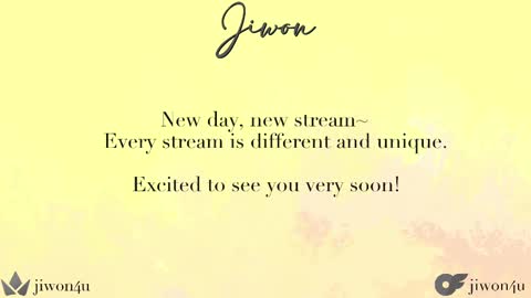 Jiwon online show from September 14, 8:52 pm