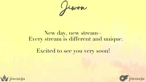 Jiwon online show from October 11, 10:52 pm