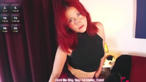 Snapshot of melita_cam chatting on June 15, 1:08 am Camelia P online show from June 15, 1:08 am