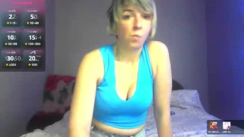 Snapshot of mishelle_blondie chatting on April 12, 3:55 am Mishelle online show from April 12, 3:55 am