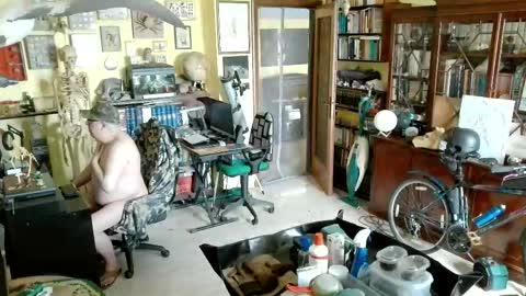 Snapshot of nakednudist72 chatting on April 14, 8:20 am Naked Naturist online show from April 14, 8:20 am