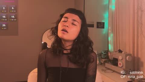 Snapshot of nina_just chatting on February 24, 12:30 am Nina.  online show from February 24, 12:30 am