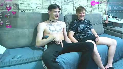 Max tall dark-haired guy with tattoos and Phil blond-haired online show from June 18, 2:01 am