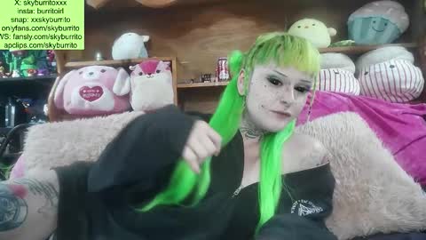 Snapshot of queer_burrito chatting on March 17, 5:49 pm Sky Burrito online show from March 17, 5:49 pm