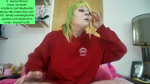 Snapshot of queer_burrito chatting on April 14, 4:35 pm Sky Burrito online show from April 14, 4:35 pm