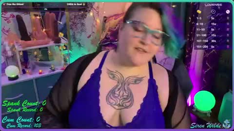 Snapshot of sirenwilde chatting on June 28, 3:34 am Siren Wilde online show from June 28, 3:34 am