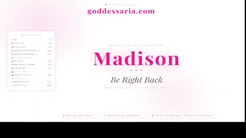 sissymaddieee online show from March 1, 11:29 pm