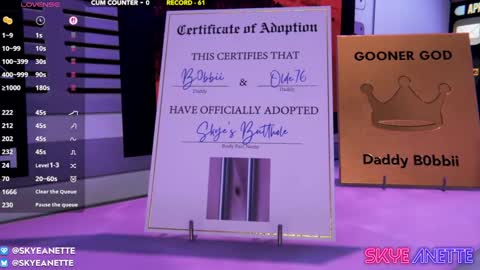 SkyeAnette online show from April 27, 1:14 am