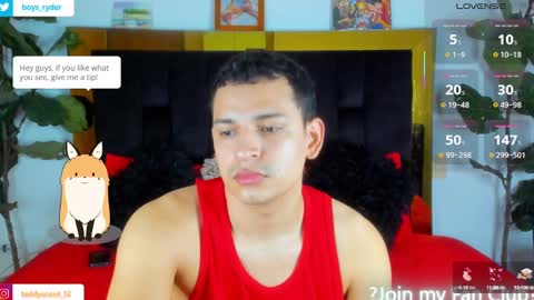 Snapshot of teddy_cowboy chatting on February 12, 11:07 am Follow me on Twitter boys ryder and instagram teddyscoot 12 online show from February 12, 11:07 am