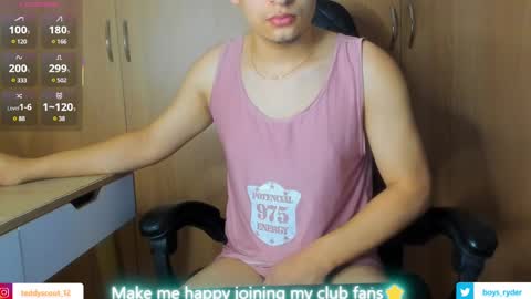Snapshot of teddy_cowboy chatting on March 10, 12:04 pm Follow me on Twitter boys ryder and instagram teddyscoot 12 online show from March 10, 12:04 pm