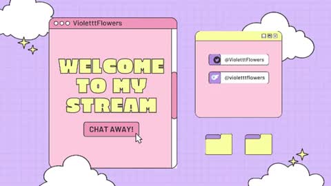 Snapshot of violetttflowers chatting on June 23, 12:30 am Violet Flowers online show from June 23, 12:30 am