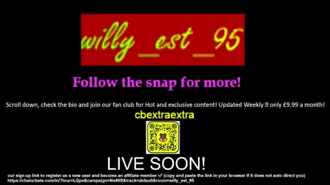 Snapshot of willy_est_95 chatting on January 12, 1:55 am willy_est_95 online show from January 12, 1:55 am