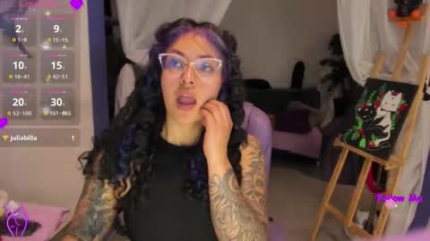 Snapshot of witchofhearts chatting on February 20, 3:25 am Luna Violeta A r t i s t online show from February 20, 3:25 am