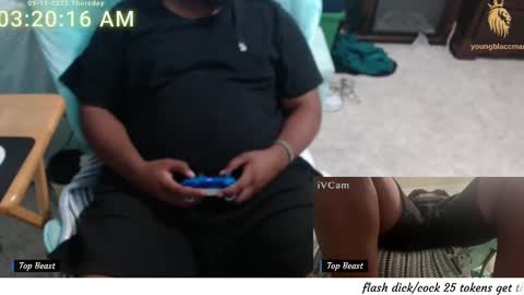 Snapshot of younblaccman6969 chatting on September 11, 7:19 am younblaccman6969 online show from September 11, 7:19 am
