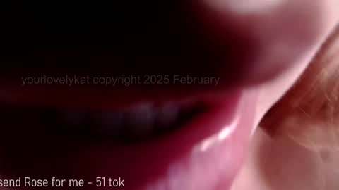 Snapshot of yourlovelykat chatting on February 15, 1:10 am Kait online show from February 15, 1:10 am