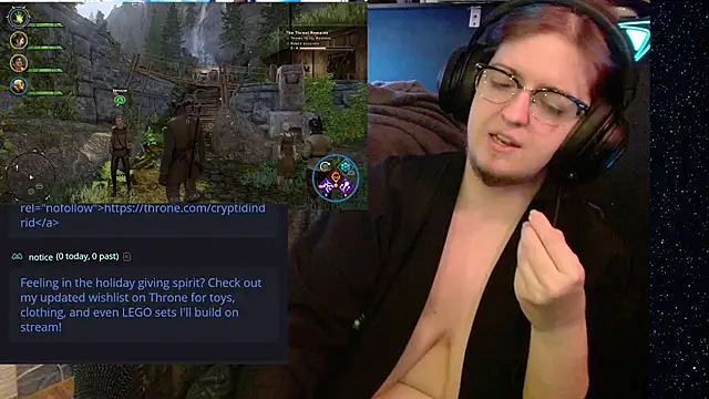 Snapshot of CryptidIndrid chatting on January 3, 8:54 pm CryptidIndrid online show from January 3, 8:54 pm