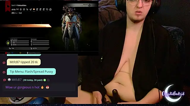 Snapshot of CryptidIndrid chatting on January 3, 11:55 pm CryptidIndrid online show from January 3, 11:55 pm