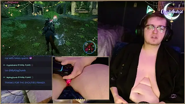 Snapshot of CryptidIndrid chatting on February 22, 7:12 am CryptidIndrid online show from February 22, 7:12 am