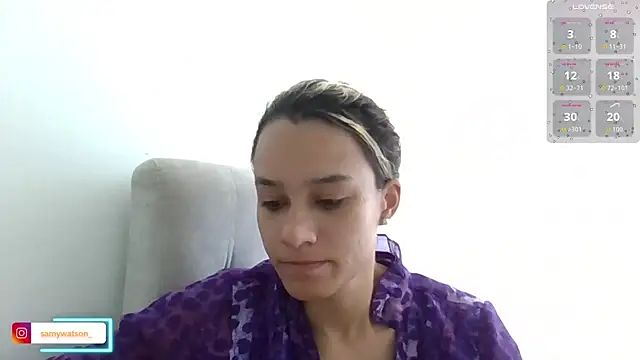 Snapshot of SamanthaWatson chatting on October 16, 8:43 pm SamanthaWatson online show from October 16, 8:43 pm