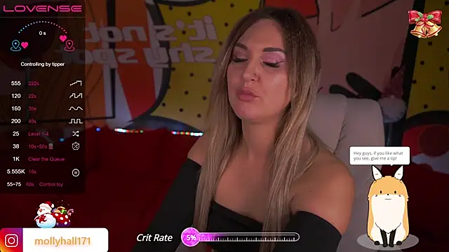 Snapshot of MollyHallss chatting on December 19, 12:45 am MollyHallss online show from December 19, 12:45 am