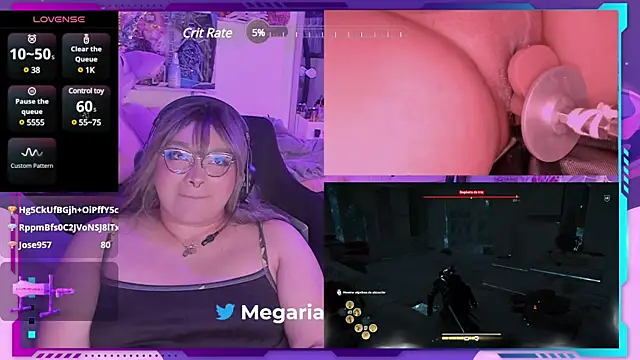 Snapshot of MegariaB chatting on January 25, 7:38 am MegariaB online show from January 25, 7:38 am