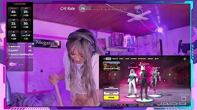 Snapshot of MegariaB chatting on February 10, 7:15 am MegariaB online show from February 10, 7:15 am