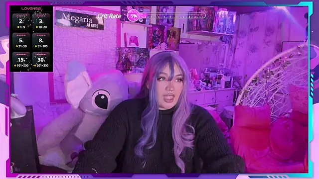 Snapshot of MegariaB chatting on March 7, 3:51 am MegariaB online show from March 7, 3:51 am