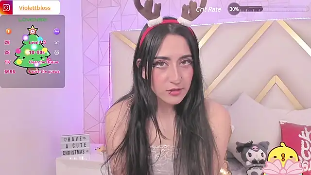 Snapshot of Violettbloss chatting on December 20, 1:25 am Violettbloss online show from December 20, 1:25 am