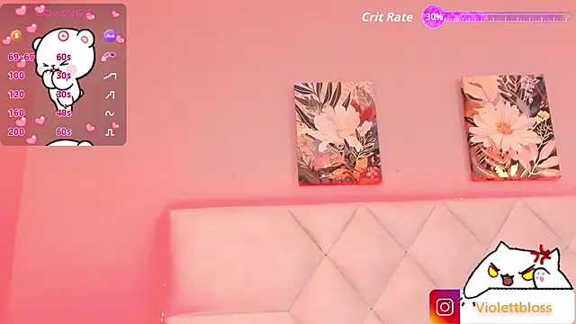 Snapshot of Violettbloss chatting on September 24, 3:21 am Violettbloss online show from September 24, 3:21 am