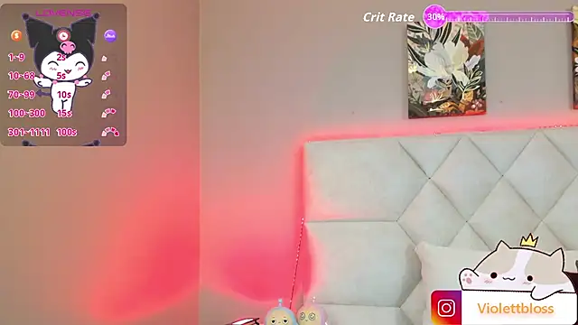 Snapshot of Violettbloss chatting on October 1, 3:34 am Violettbloss online show from October 1, 3:34 am