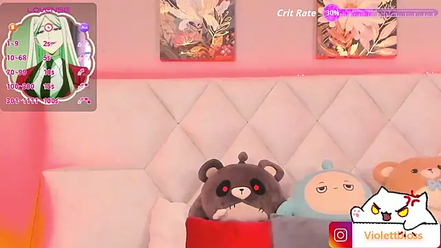 Snapshot of Violettbloss chatting on October 3, 7:44 pm Violettbloss online show from October 3, 7:44 pm