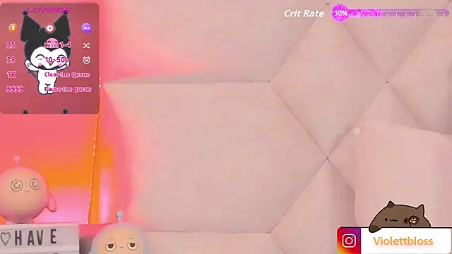 Snapshot of Violettbloss chatting on October 16, 3:18 am Violettbloss online show from October 16, 3:18 am