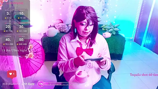 MilkyXSakura online show from February 20, 3:01 am