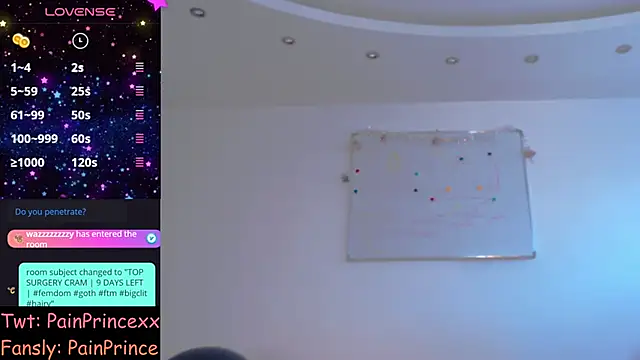 pain princee online show from March 6, 2:18 pm