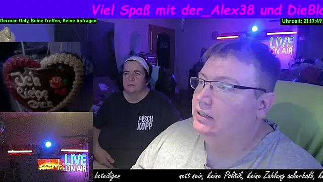 der alex38 online show from September 21, 7:15 pm